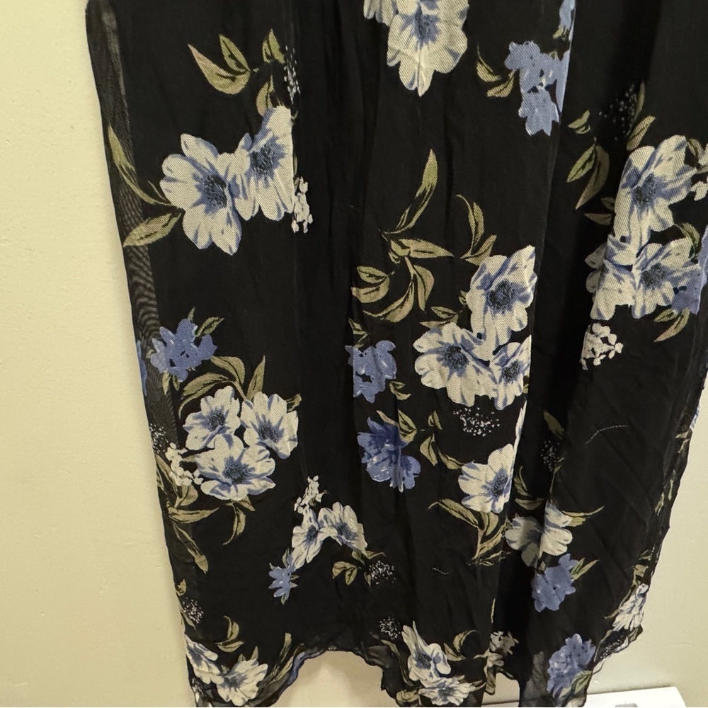 Addition Elle Floral Ruffled Mesh Midi Dress Size 3X - Picture 12 of 16